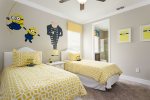 The kids will love their bedroom with two twin beds